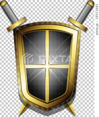 Shield With 2 Crossed Swords