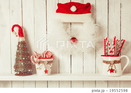 Christmas wreath like Santa 19552598