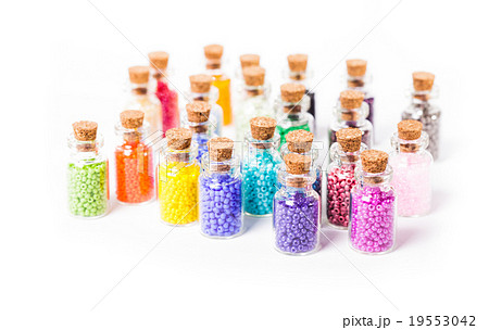 Colorful beads in the bottles Colorful beads in the bottles 19553042