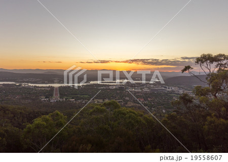 Sunset Over Canberra City, Australia 19558607