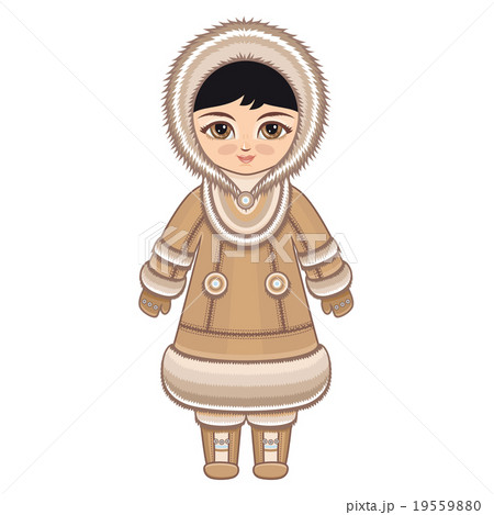 The girl in Chukcha dress. Historical clothes. 19559880