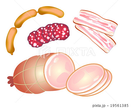ハム 加工肉 イラスト 素材のイラスト素材