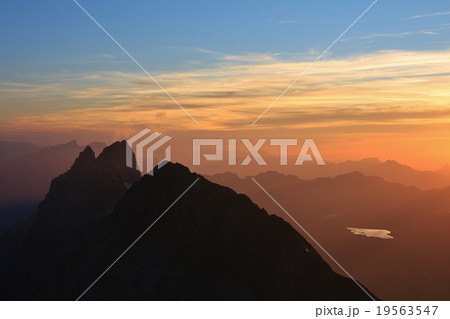 Wendenstocke at sunset, view from the Titlis Wendenstocke at sunset, view from the Titlis 19563547