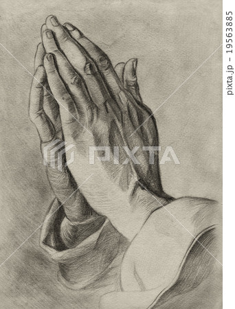 鉛筆画「The prayer」　B5大サイズ 19563885.jpg