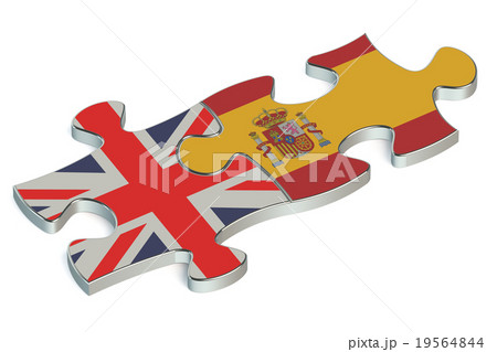 Spain and Great Britain puzzles from flags Spain and Great Britain puzzles from flags 19564844