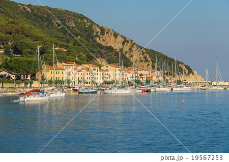Boats anchored in small port, Elba Island, Italy Boats anchored in small port, Elba Island, Italy 19567253
