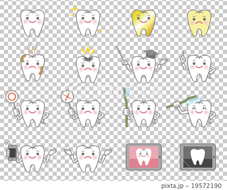 Tooth character · Facial expression pose set (16 kinds) Tooth character · Facial expression pose set (16 kinds) 19572190