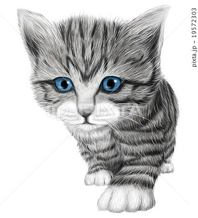 トラ猫の子猫のイラストのイラスト素材 トラ猫の子猫のイラストのイラスト素材