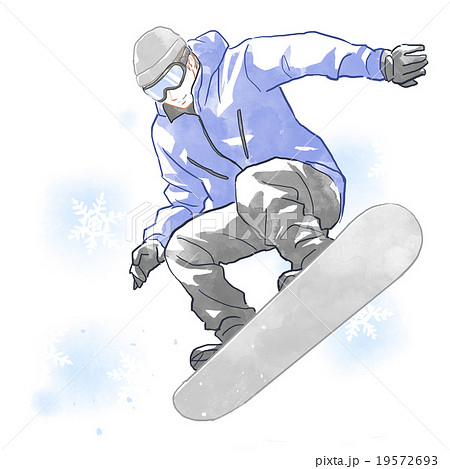 スノーボードのイメージのイラスト素材
