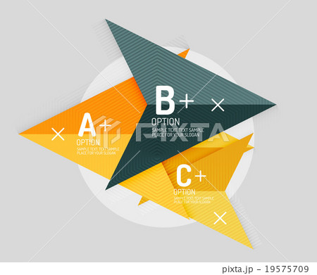 Paper style abstract geometric shapes with 19575709