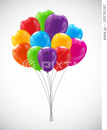 Color Glossy Balloons Background Vector Color Glossy Balloons Background Vector 19576187