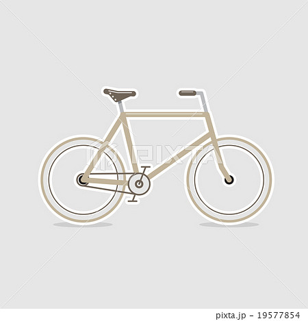 Retro Bicycle, transportation vehicles, Flat style 19577854