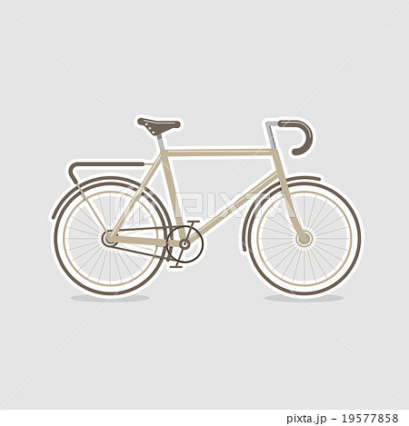 Retro Bicycle, transportation vehicles, Flat style 19577858