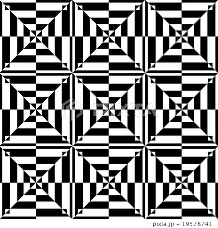 Op art design. Seamless geometric pattern. 19578741