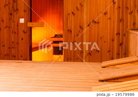 interior of a finnish sauna 19579986