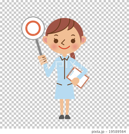 歯科助手・歯科衛生士・医療スタッフ（まる・正解・OKイメージ） 19589564