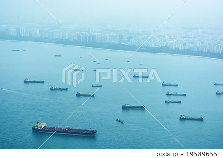 Commercial Shipping off the Coast of Singapore 19589655
