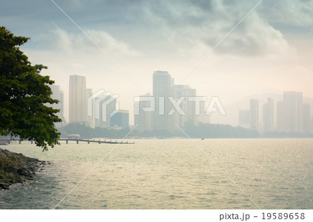 Penang, Malaysia Skyline from Across the Water 19589658