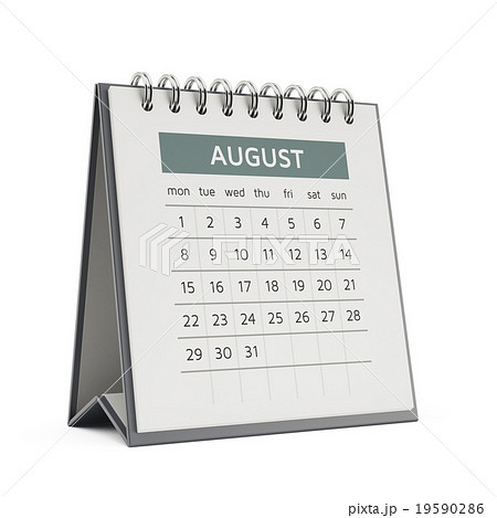 3d august desktop calendar 19590286