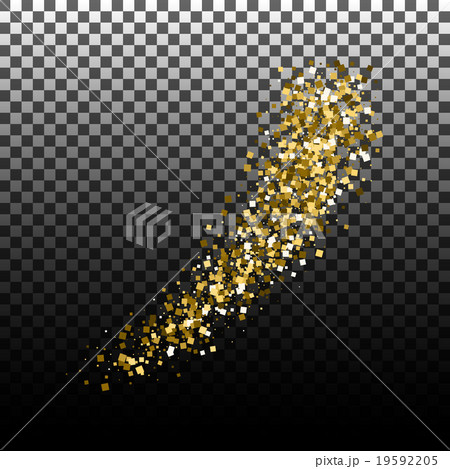Gold glitter comet fall. Shimmer confetti splash Gold glitter comet fall. Shimmer confetti splash 19592205