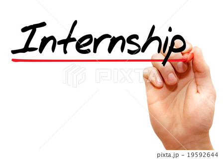 Hand writing Internship, business concept.. 19592644