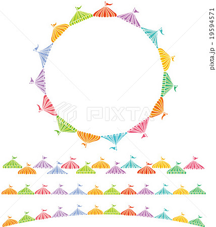 マルシェ イベントテントのまる 手書き風のイラスト素材 19594571 Pixta