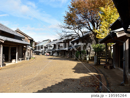江戸時代の街並みの写真素材