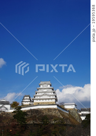 【姫路城】三の丸広場から見た姫路城大天守 【姫路城】三の丸広場から見た姫路城大天守 19595368
