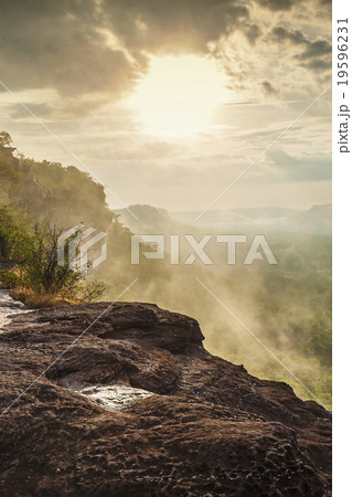 Mountain landscape during sunrise in the morning. Mountain landscape during sunrise in the morning. 19596231