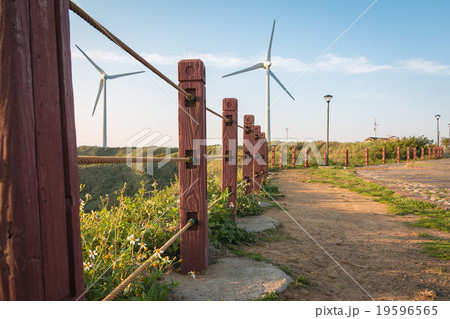 Walk way to power generation wind turbine Walk way to power generation wind turbine 19596565