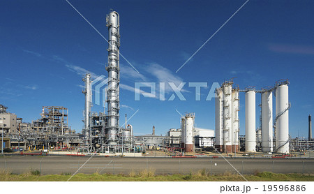 Oil refinery against blue sky 19596886