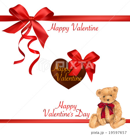 クマのバレンタイン カードのイラスト素材