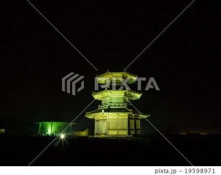 鞠智城ライトアップ 19598971