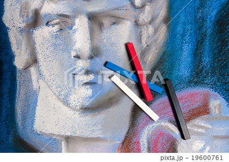 Pastels and original pastel drawing of still life. Pastels and original pastel drawing of still life. 19600761