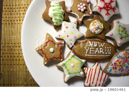 Colorful decorated cookies, close up Colorful decorated cookies, close up 19601461