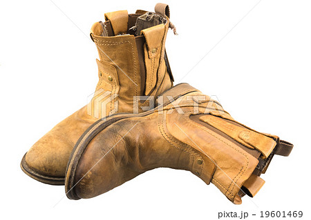 Isolated Patina Engineer Leather Boot 19601469