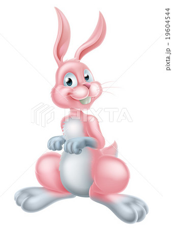 Cartoon Pink Easter Bunny Rabbit 19604544