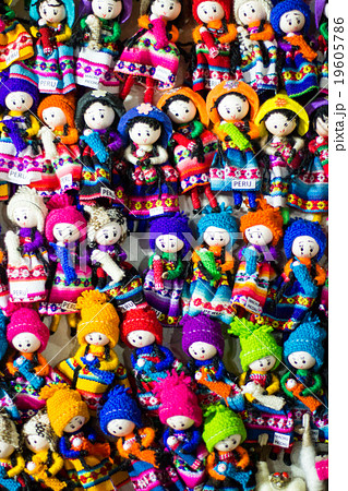 Colorful Fabric at market in Peru, South America 19605786