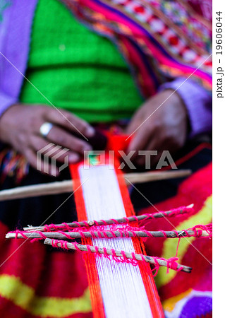 Traditional hand weaving in the Andes Mountains Traditional hand weaving in the Andes Mountains 19606044