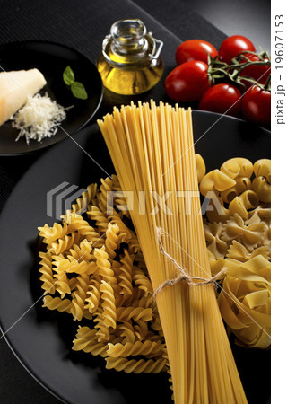 Pasta with ingredients 19607153
