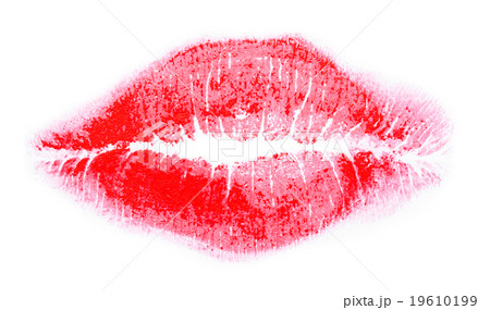 Red lips isolated on white. Red lips isolated on white. 19610199
