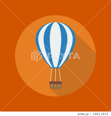 Transportation Flat Icon. Hot air balloon Transportation Flat Icon. Hot air balloon 19611824
