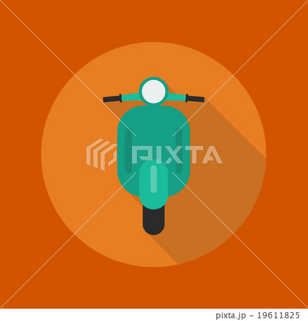 Transportation Flat Icon. Scooter motorcycle Transportation Flat Icon. Scooter motorcycle 19611825