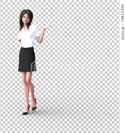 引導女商人perming3DCG插圖素材 引導女商人perming3DCG插圖素材 19612399