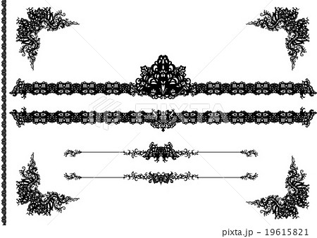 マダム装飾レースのイラスト素材