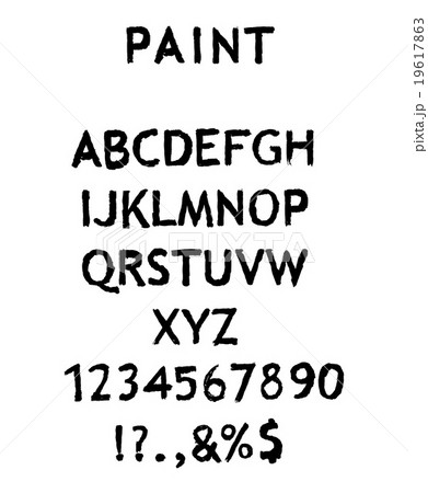 Vector alphabet with numbers on white background 19617863