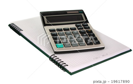 Office book with a  calculator 19617890