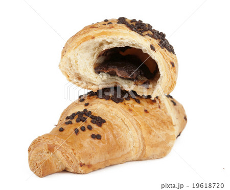 croissants with chocolate croissants with chocolate 19618720
