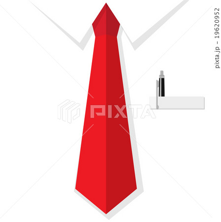 Business man shirt with red tie 19620952