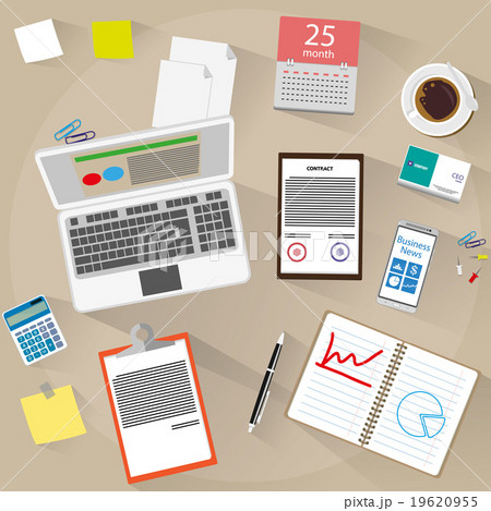 Office, workspace Flat design style 19620955